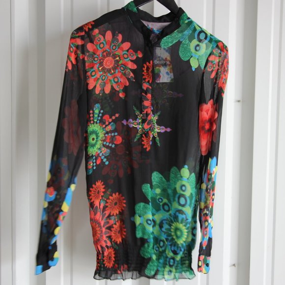 Desigual - Emily Sheer Printed Blouse - SOLD